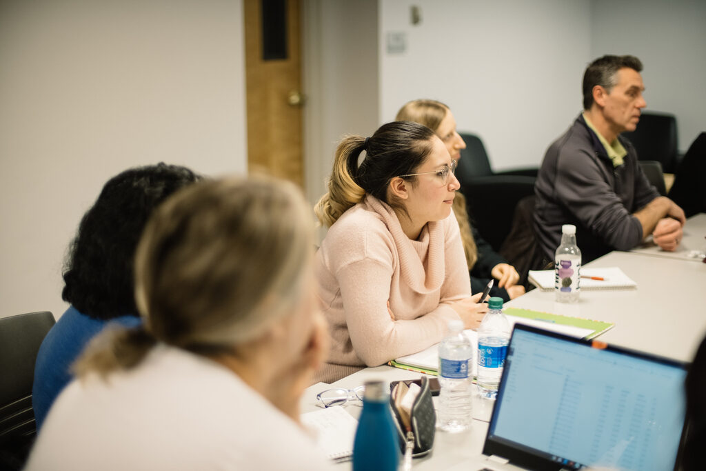 continuing education student in School of Professional Studies classroom